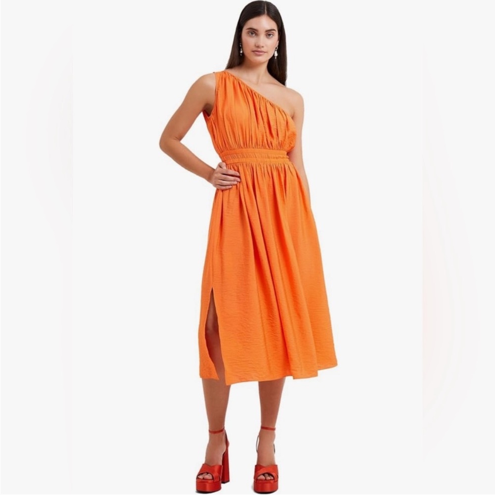 French Connection One-Shoulder Dress New Orange 6